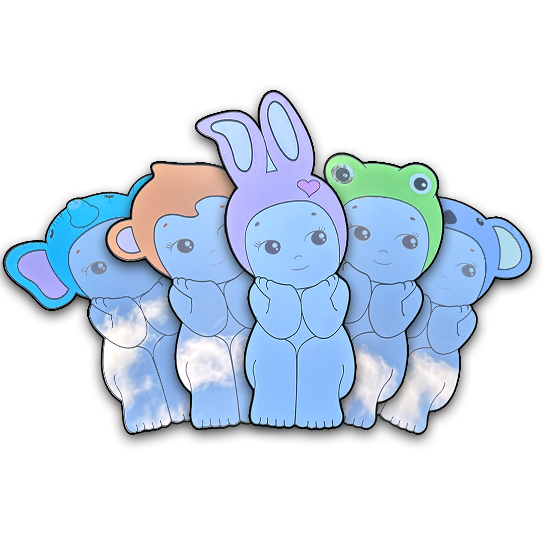 π Sonny Angel Animal Mirror Bundle β Bunny, Monkey, Frog, Koala and Elephant